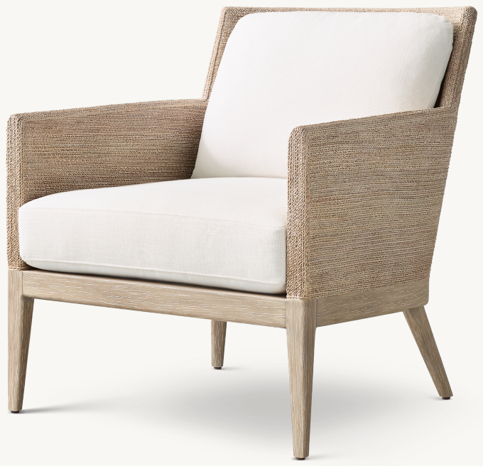 Seagrass chair online cushions