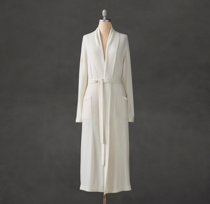 cashmere long robe