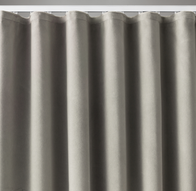 Custom Lustrous Velvet Ripple Fold Drapery | RH