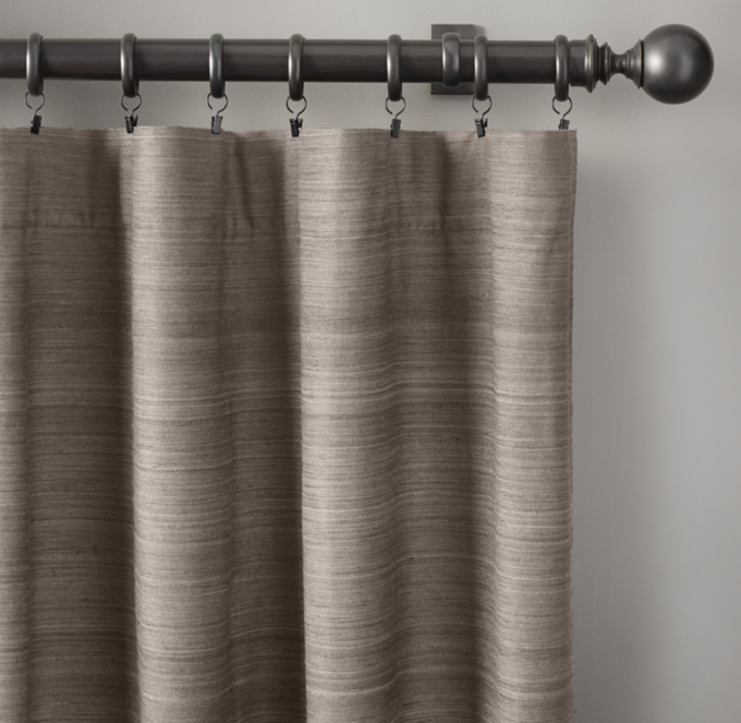 Raw Silk Drapery - Rod-Pocket