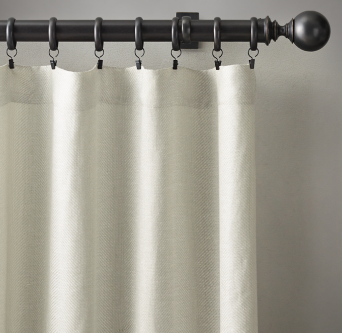 Italian Textured Chevron Drapery - Rod-Pocket