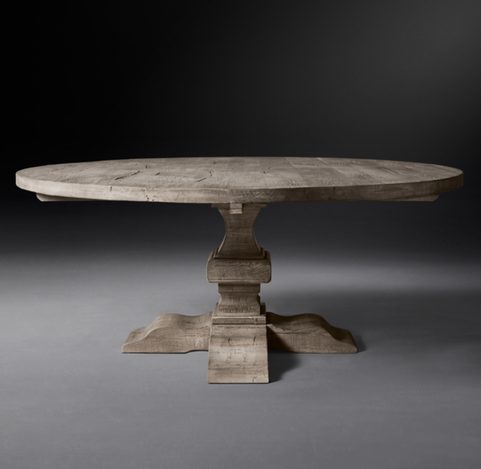 Reclaimed Oak Baluster Round Dining Table