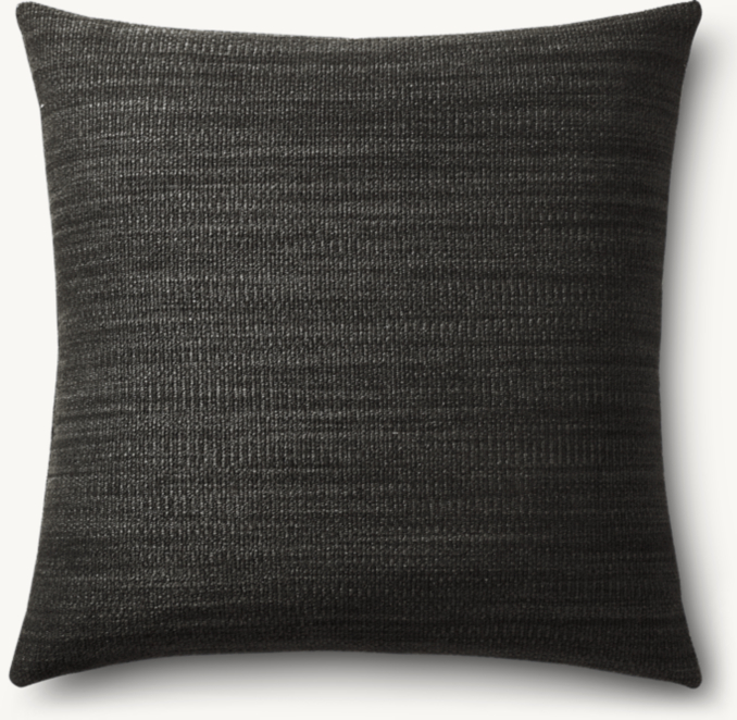 Overhead view of Sevilla Striated Solid Pillow Cover - Square 