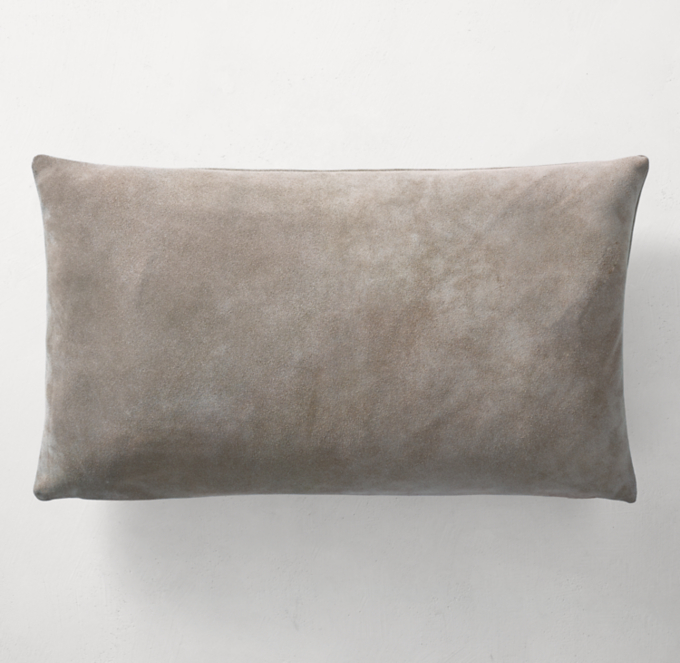 Suede Solid Pillow Cover Lumbar