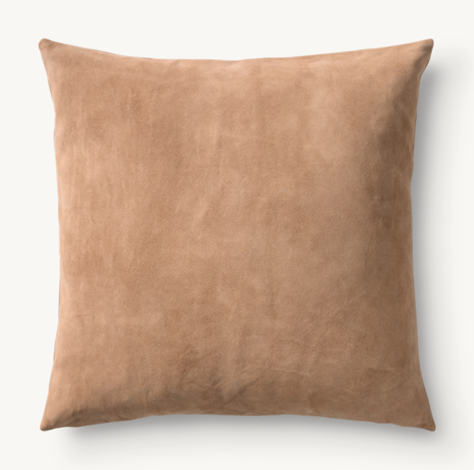 Overhead view of Suede Solid Pillow Cover - Square 