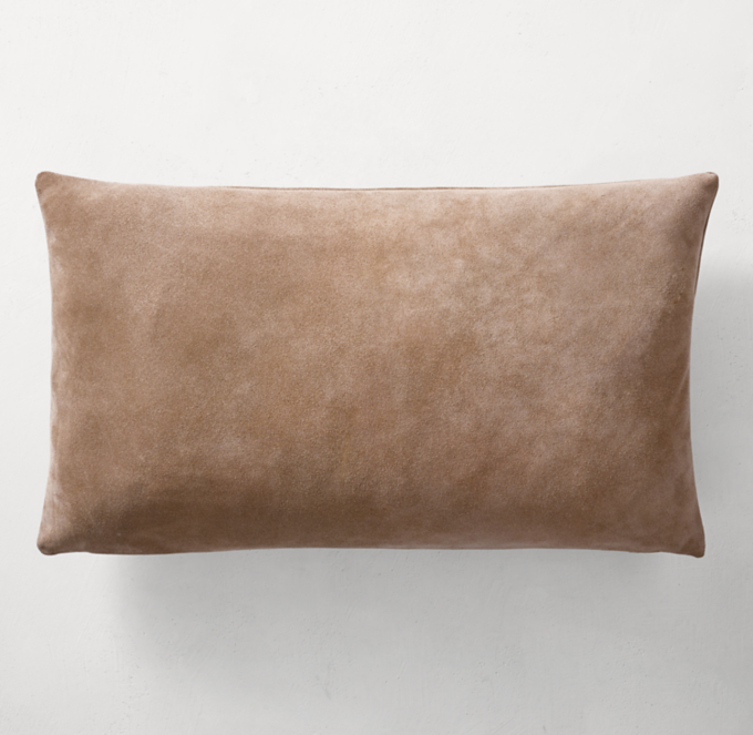 Suede Solid Pillow Cover Lumbar