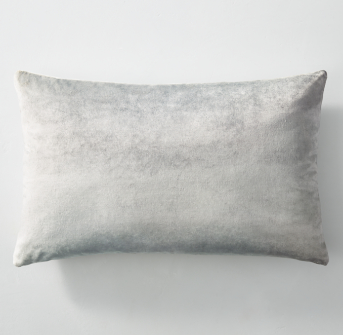 Ratti HandScreened Velvet Solid Pillow Cover Lumbar