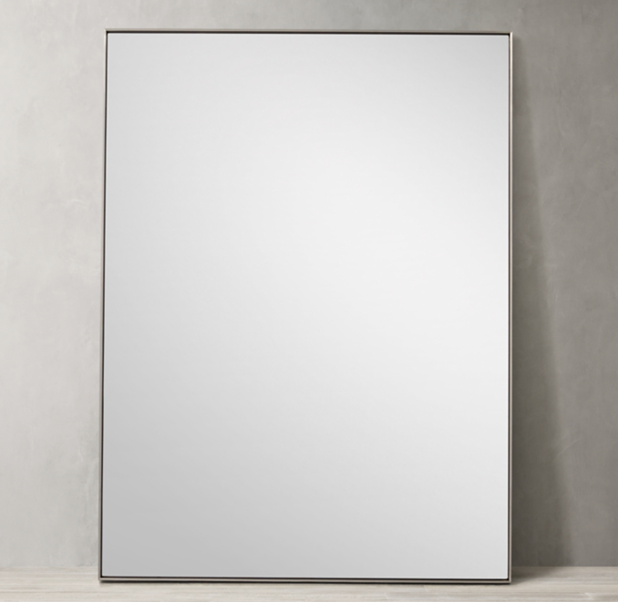 Metal Floating Leaner Mirror