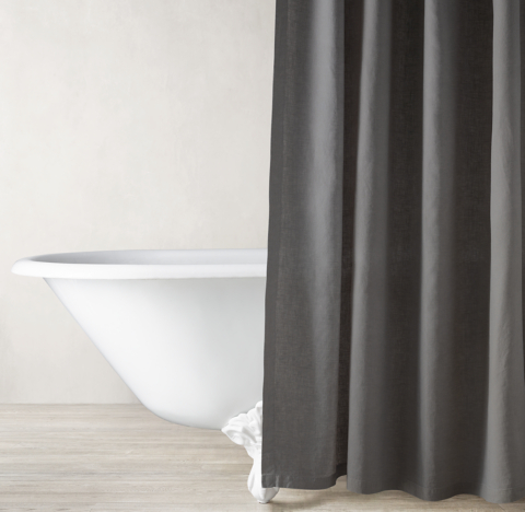 Cotton Linen Shower Curtain Collection Rh
