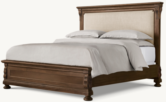 Cama con cabecero tapizada en tela St. James