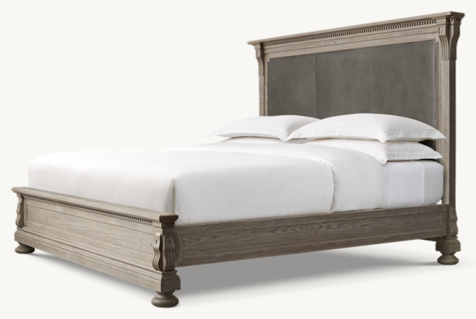 St. James Leather Panel Bed
