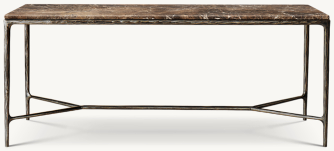 Shown in Brown Emperador Marble/Forged Bronze.