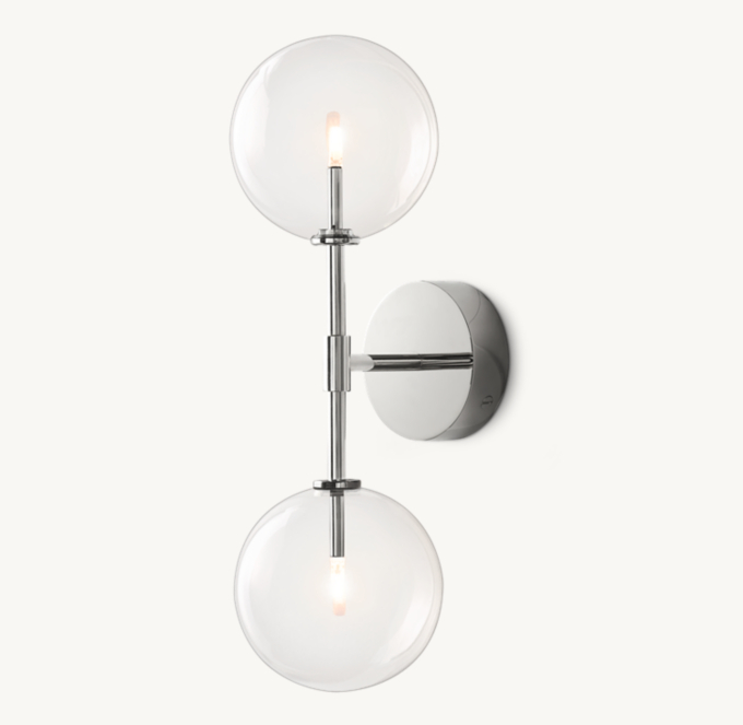 Glass Globe Linear Sconce