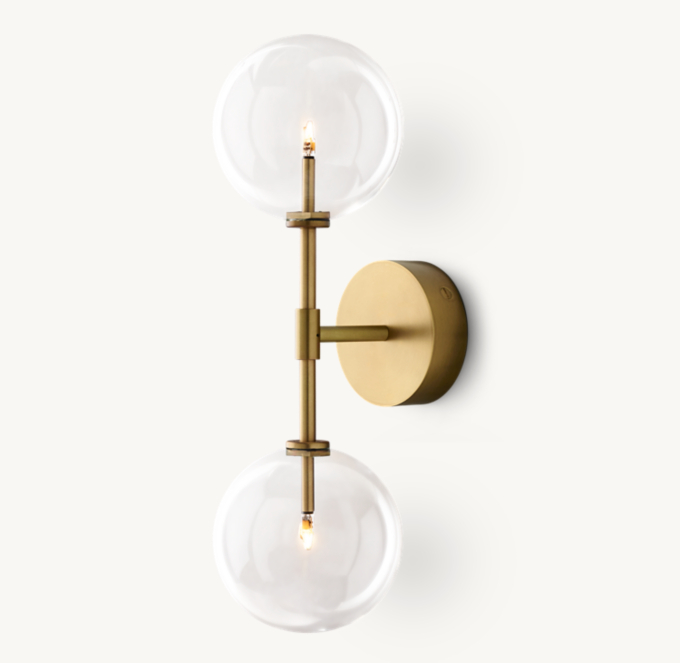 Glass Globe Linear Sconce