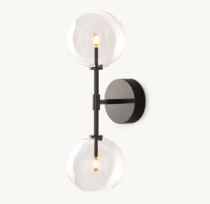 Glass Globe Linear Sconce