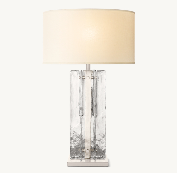 Lattice Clear Glass Table Lamp