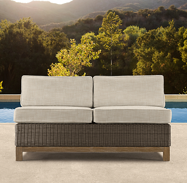 50" Malibu Two-Seat Armless Sofa Cushions