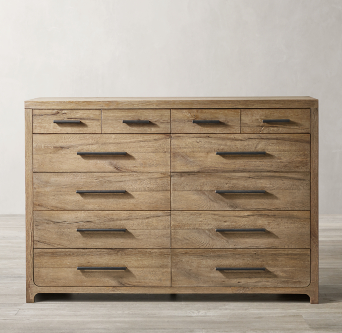 Davos Oak 12Drawer Dresser