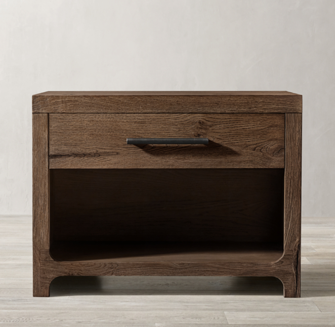 Davos Oak Open Nightstand