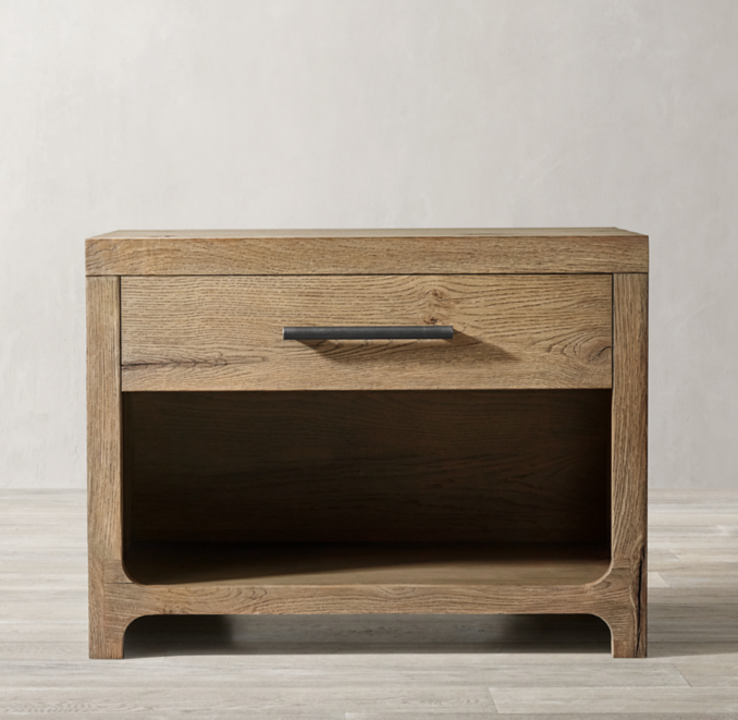 Davos Oak Open Nightstand
