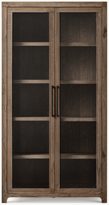 Davos Oak Glass Cabinet
