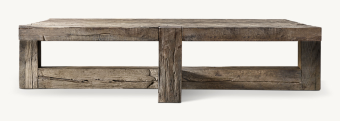 Reclaimed Rustic Oak Square Coffee Table
