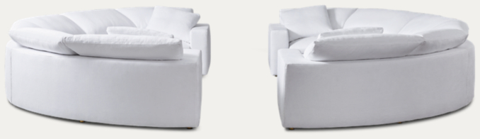 Front view of Cloud Curve Sectional 