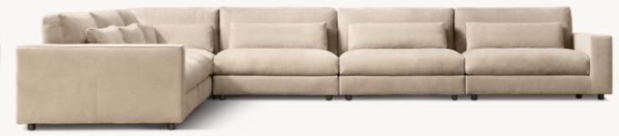 Lugano Modular Leather Left-Arm L-Sectional
