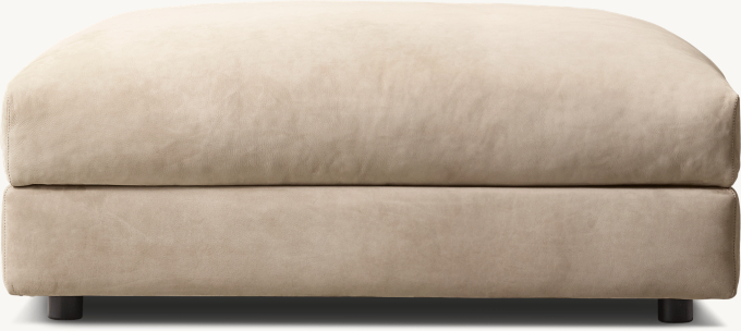 Lugano Modular Leather End-Of-Sectional Ottoman