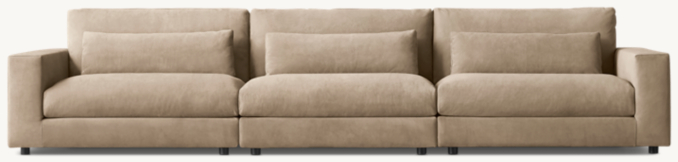 Lugano Modular Leather 3-Piece Sofa