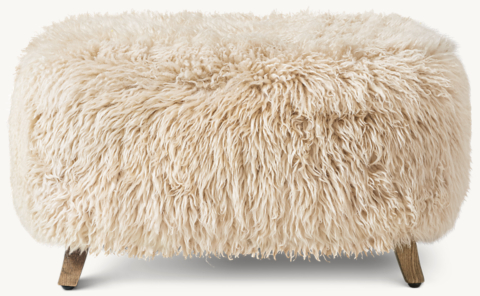 Restoration Hardware Taupe Yeti Sheepskin Chair by Timothy Oulton