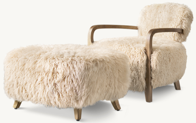 Restoration hardware best sale sheepskin chair