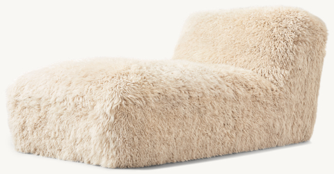 Restoration Hardware Taupe Yeti Sheepskin Chair by Timothy Oulton