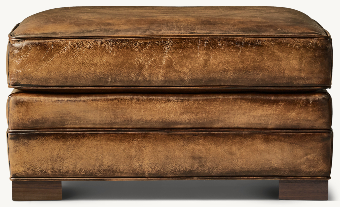 Rourke Leather Ottoman