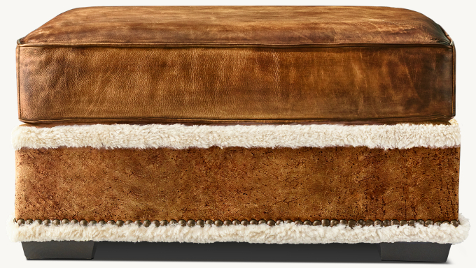 Berne Leather Ottoman