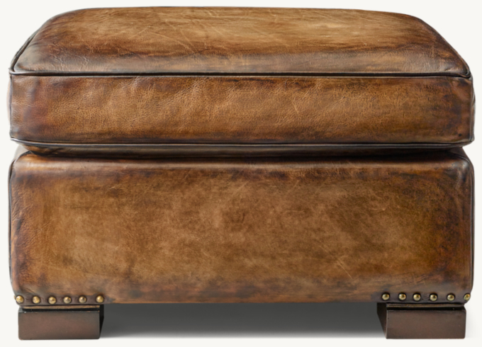 Ambrose Leather Ottoman