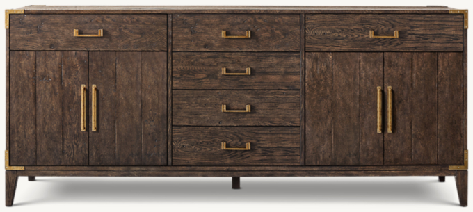 Cayden Campaign 4-Door Dining Sideboard With Center Drawers