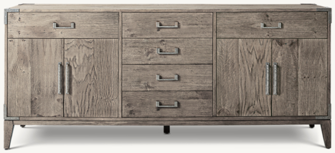 Cayden Campaign 4-Door Dining Sideboard With Center Drawers