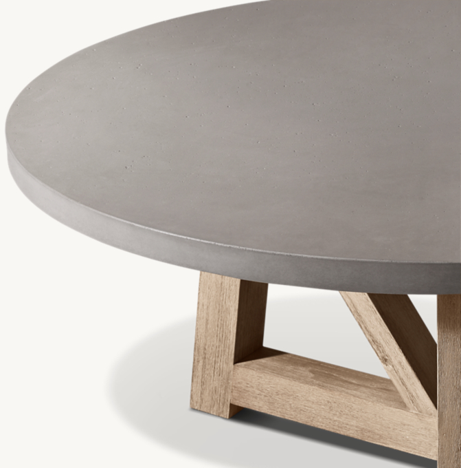 183cm table shown in Charcoal Concrete.