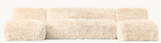 Yeti Sheepskin Customizable Sectional