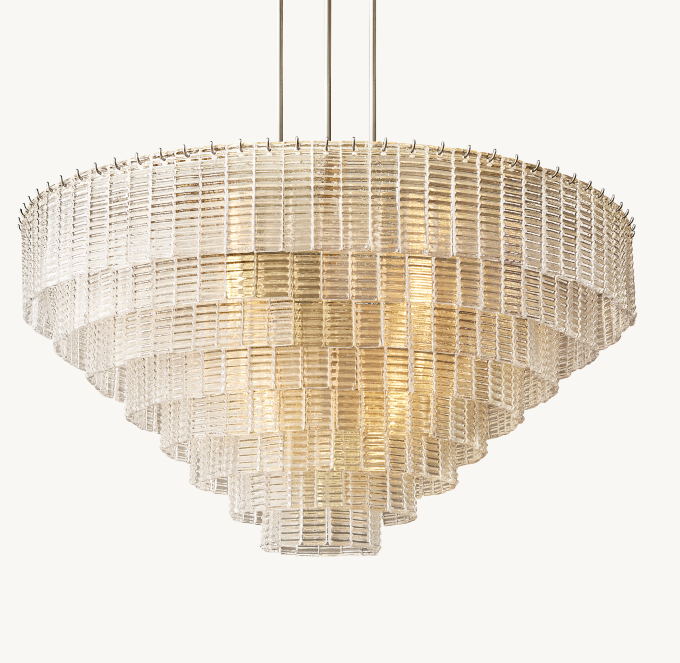 Sirene Clear Glass Round Chandelier 52\"