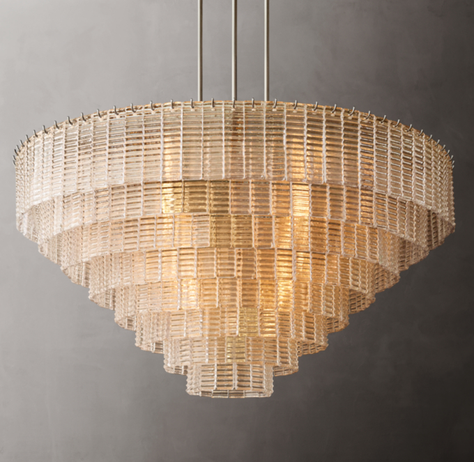 Sirene Clear Glass Round Chandelier 52\"