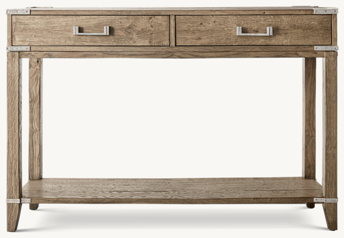 Cayden Campaign 2-Drawer Console Table