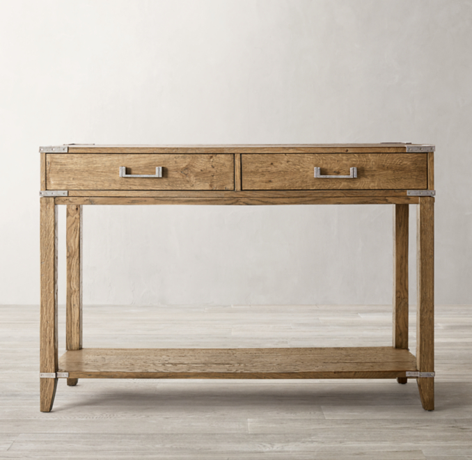 Cayden Campaign 2Drawer Console Table