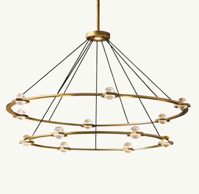 Éclatant Two-Tier Round Chandelier 60\"