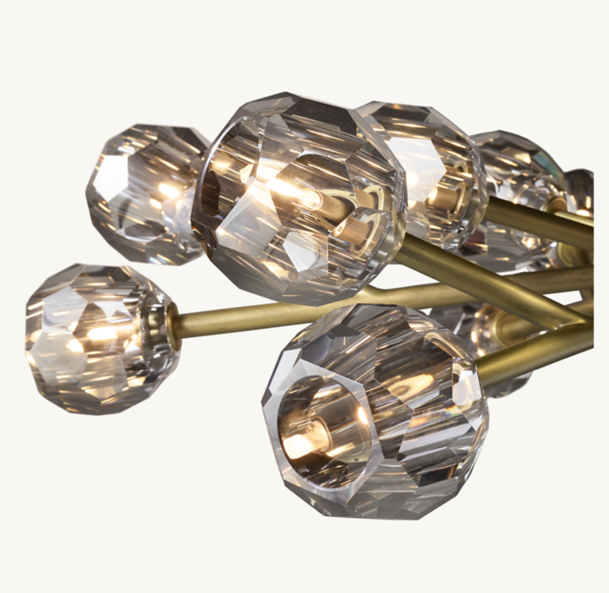 Boule De Cristal Round Brass Chandelier – BELECOME