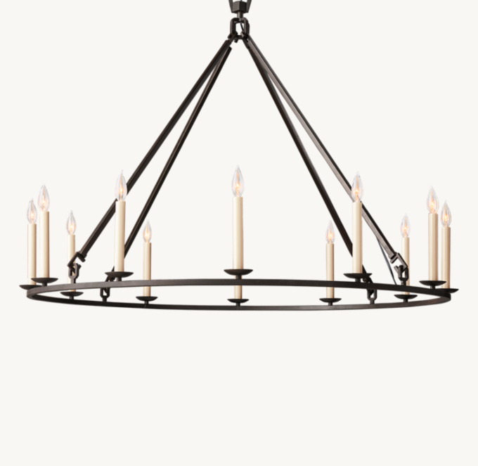 19th C. English Openwork Round Chandelier 50\"
