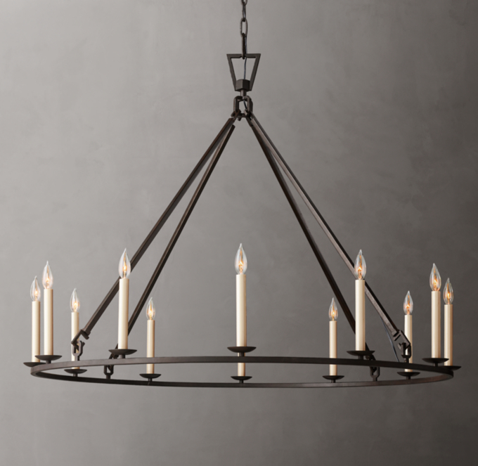 19th C. English Openwork Round Chandelier 50\"