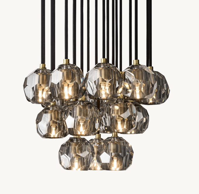 Boule De Cristal Round Brass Chandelier - EVER LICHT GROUP