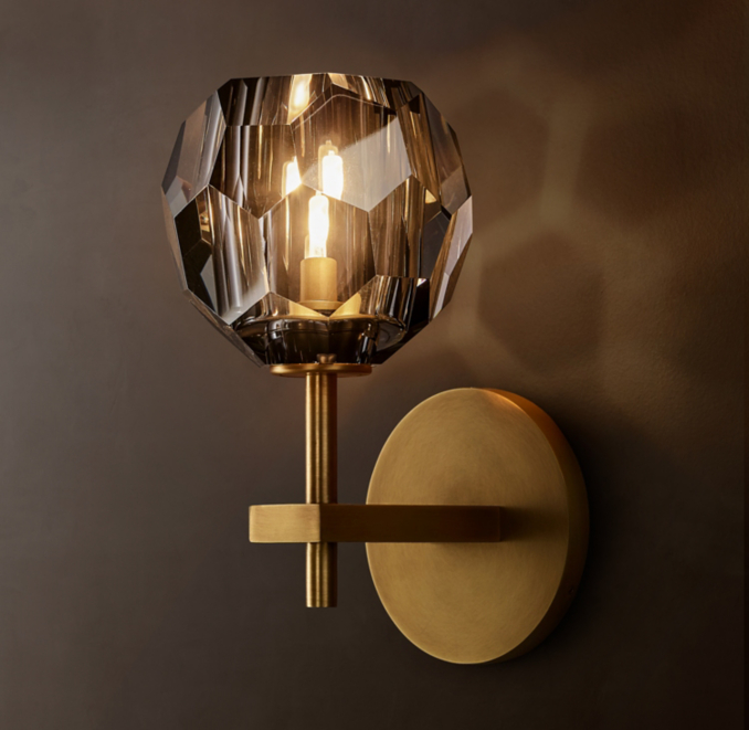 Boule de Cristal Smoke Glass Sconce